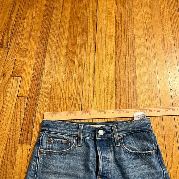 Levi’s Wedgie Jeans Womens 25 Button Fly Premium High Rise Ankle - Picture 9 of 12